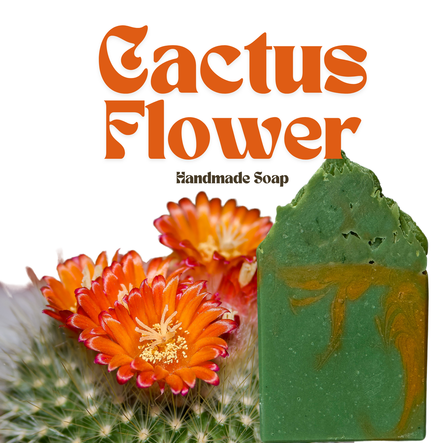 Natural Cactus Flower Handmade Bar Soap