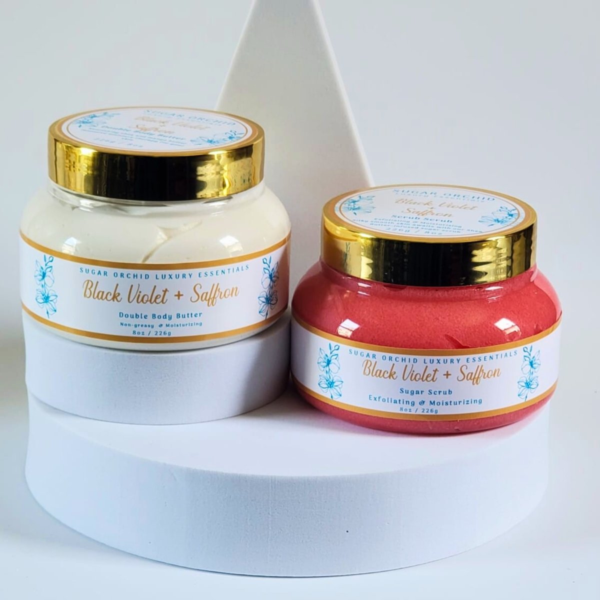 Body Butter And Sugar Scrub Set - Sugar Orchid Luxury Essentials