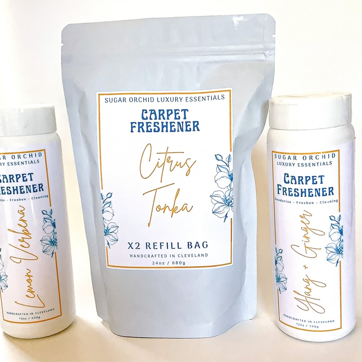 ON SALE - X2 Carpet Freshener REFILL - DISCOUNT AT CHECK OUT - Sugar Orchid Luxury Essentials