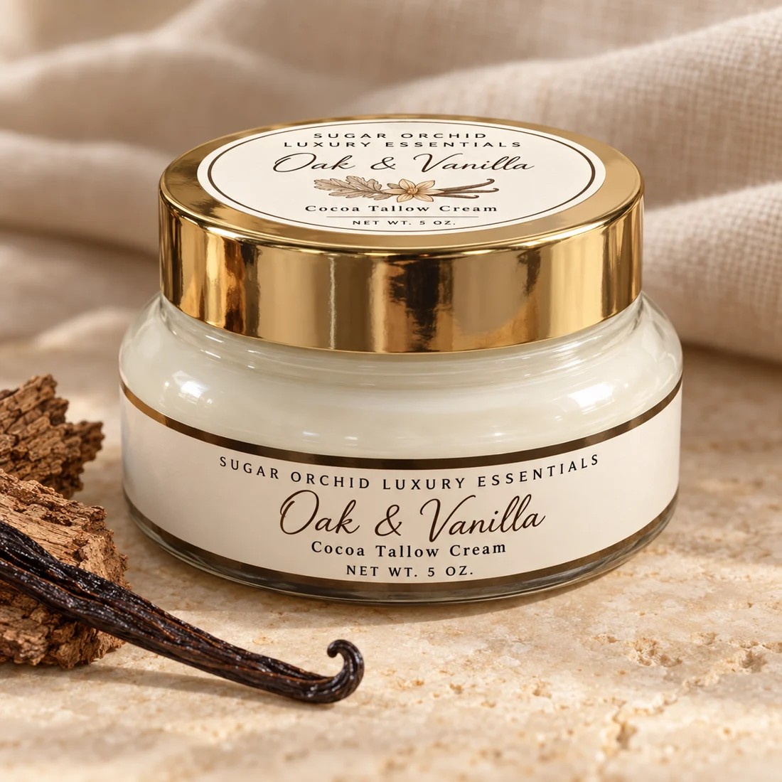 Oak & Vanilla Cocoa Tallow Cream