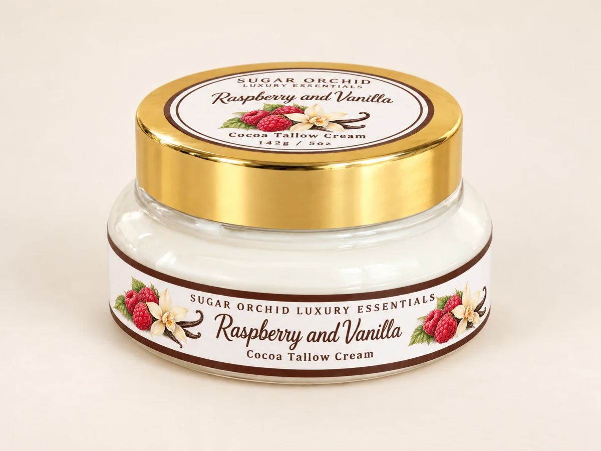 Raspberry & Vanilla Cocoa Tallow Cream