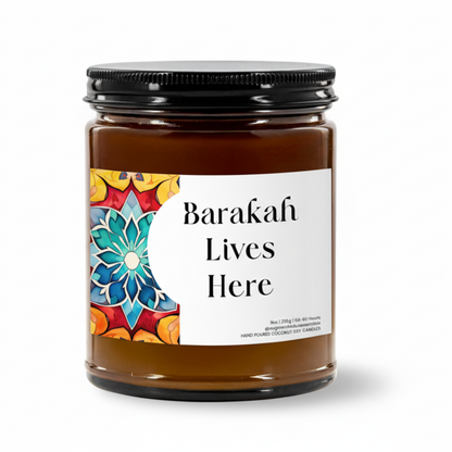 Housewarming Gifts – Islamic candles in 9oz amber jars – Sugar Orchid