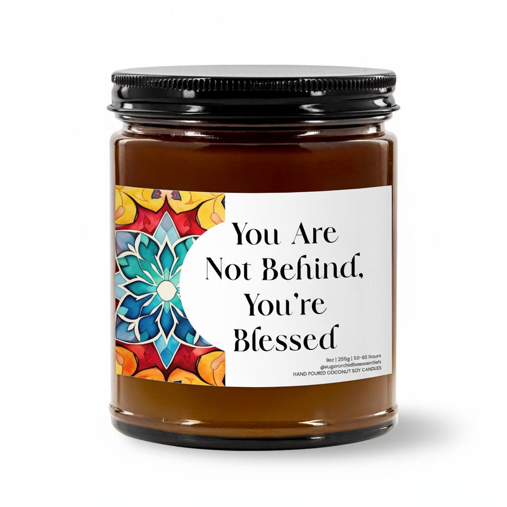 Housewarming Gifts – Islamic candles in 9oz amber jars – Sugar Orchid