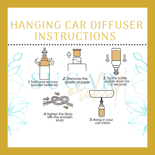 Hanging Car Diffuser - Sugar Orchid Luxury Essentials