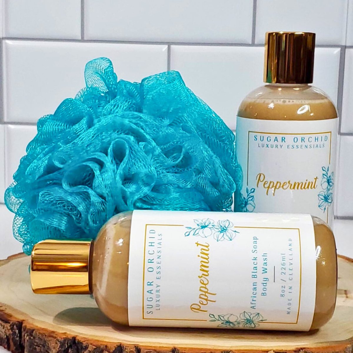 Peppermint - African Black Soap Body Wash - Sugar Orchid Luxury Essentials