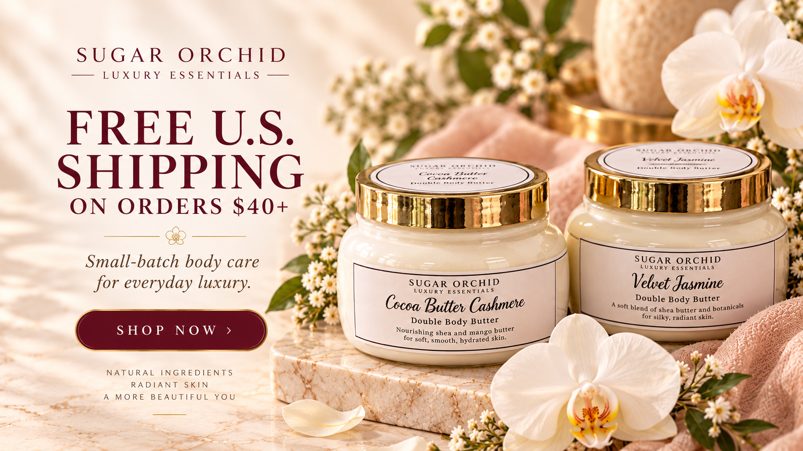 Sugar Orchid free U.S. shipping on orders of $40 or more